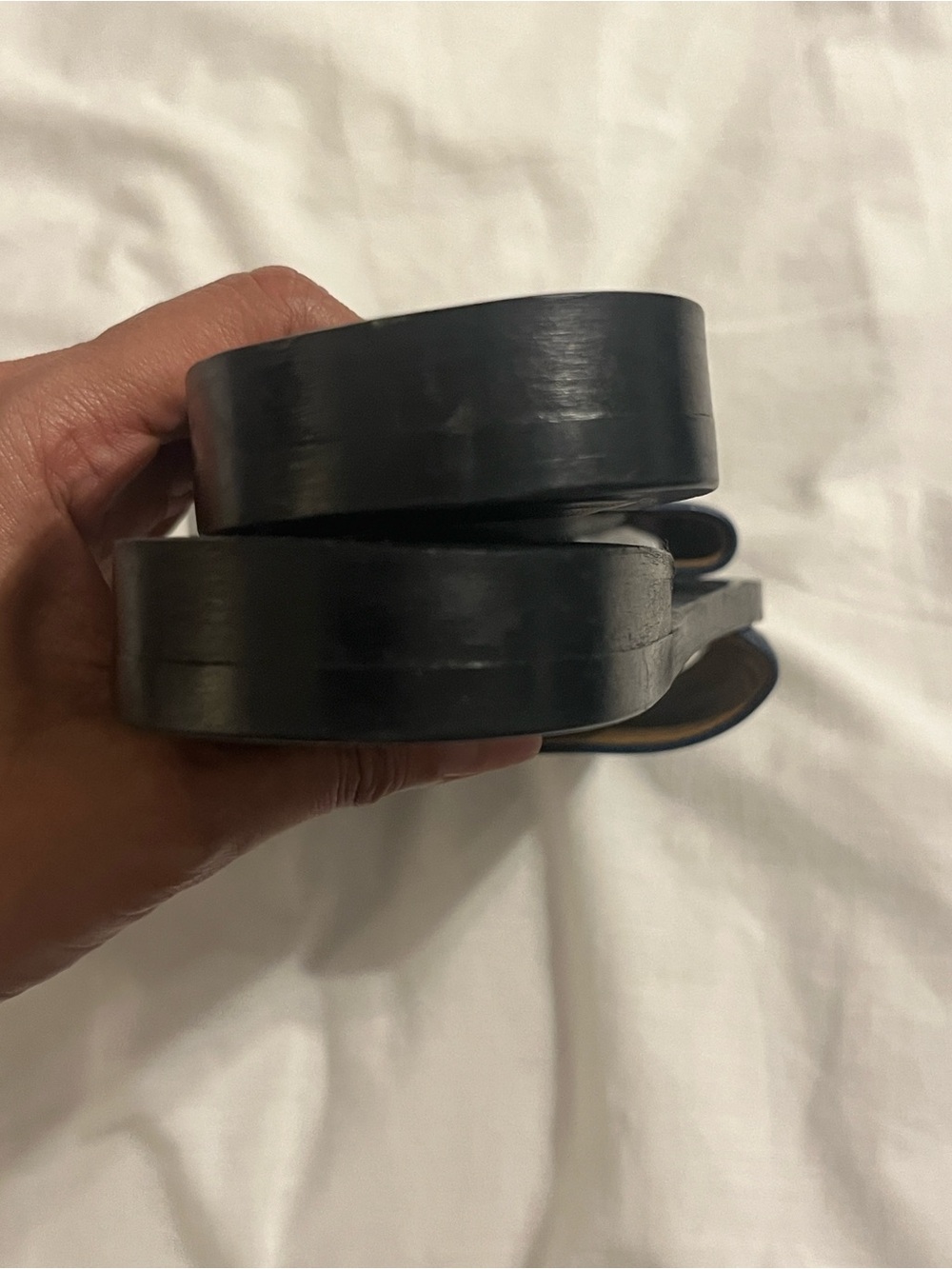 Everlane Deep Navy Wide-Strap Leather Slide Sandals - Picture 12 of 12